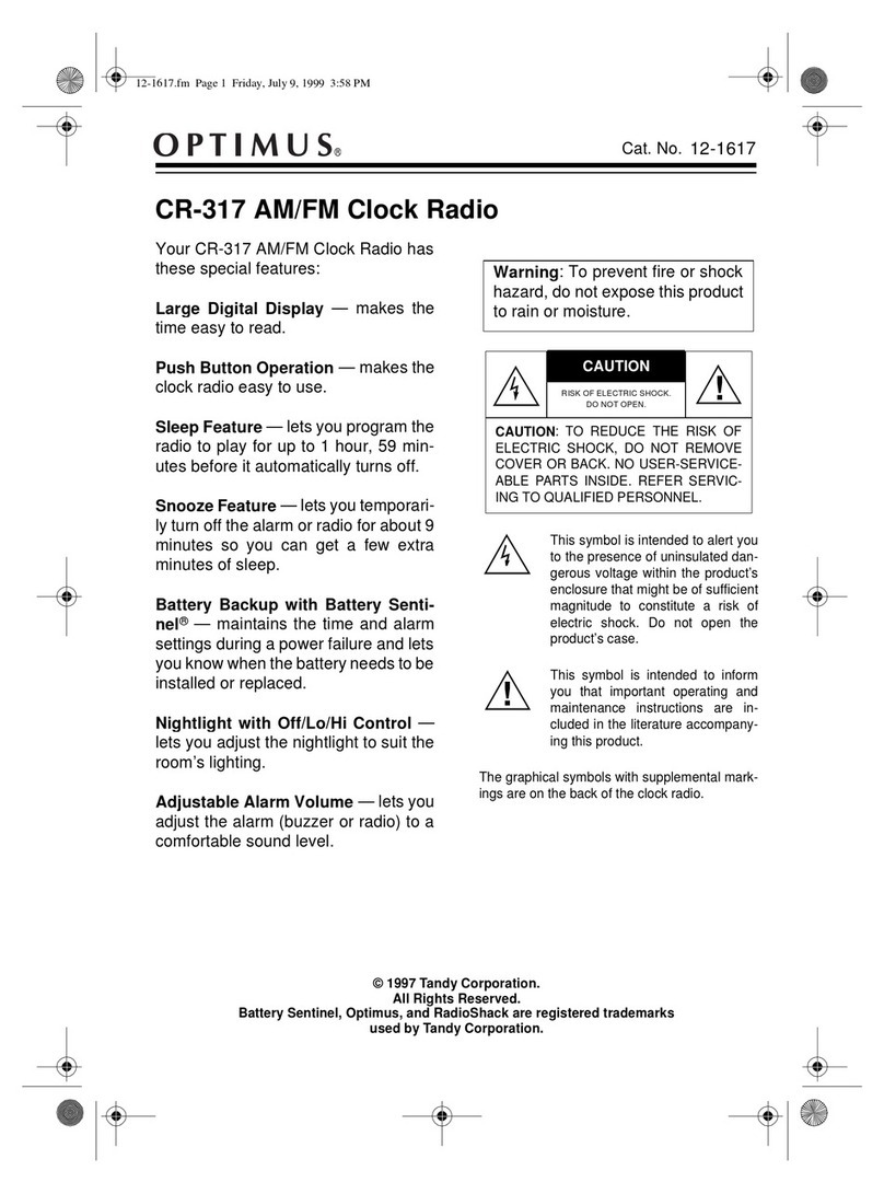 Optimus CR-317 user manual