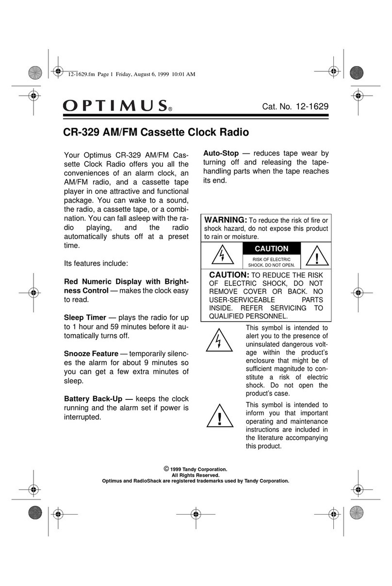 Optimus CR-329 user manual