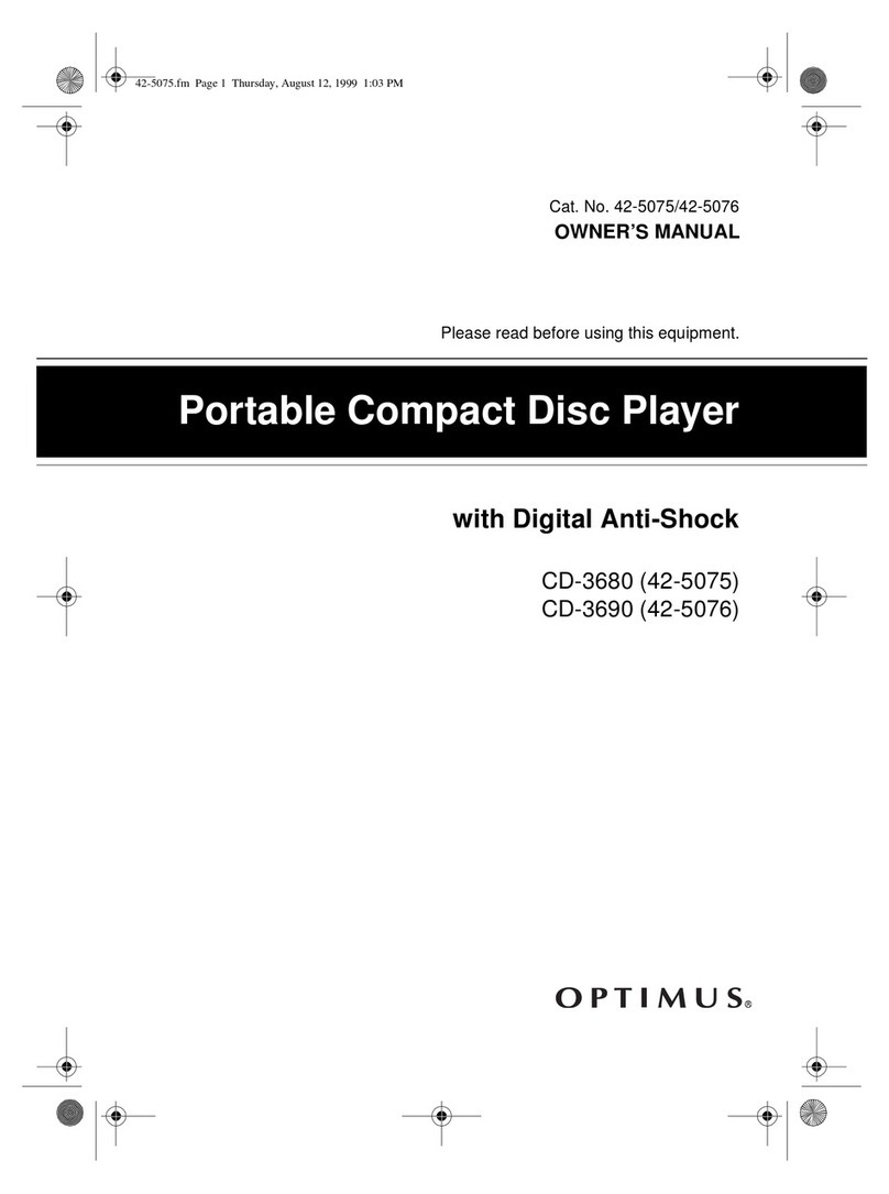 Optimus CD-3680 (42-5075) owner's manual