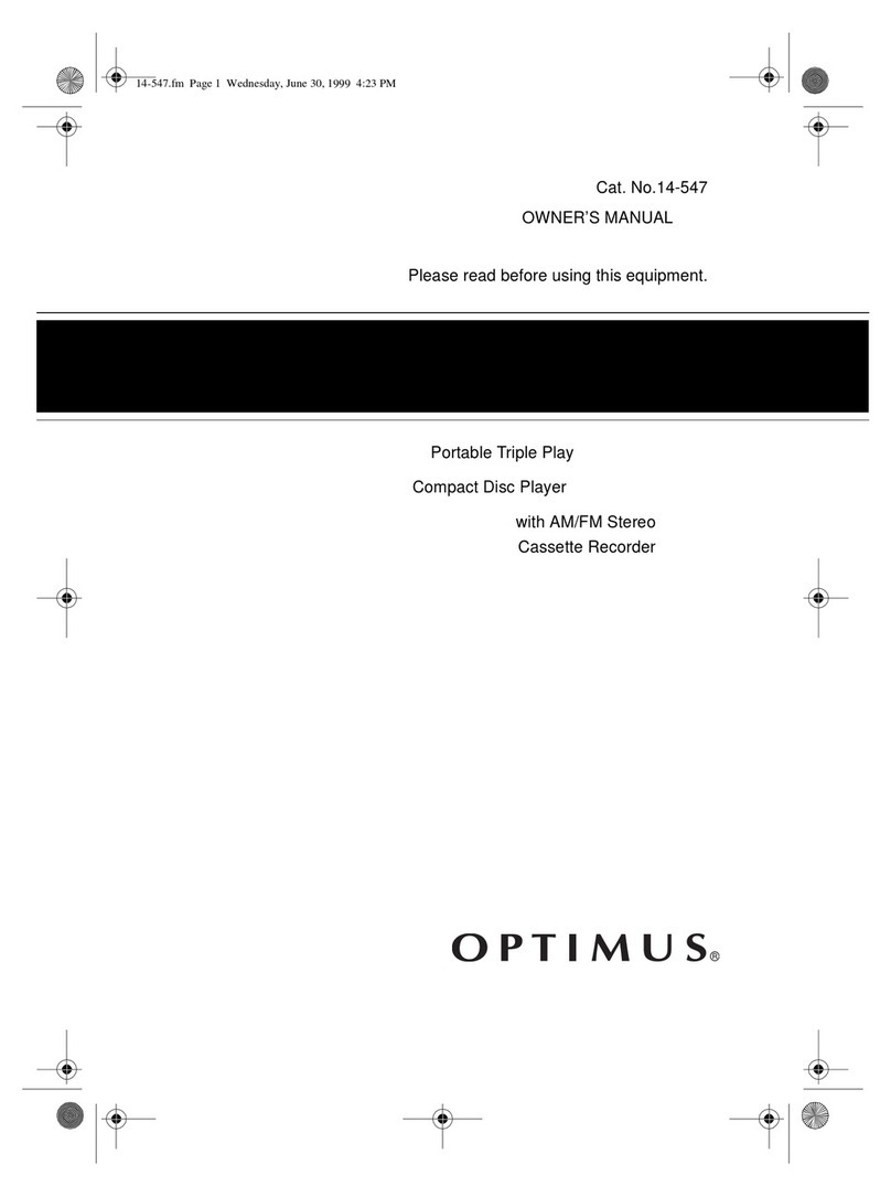 Optimus CD-3322 owner's manual