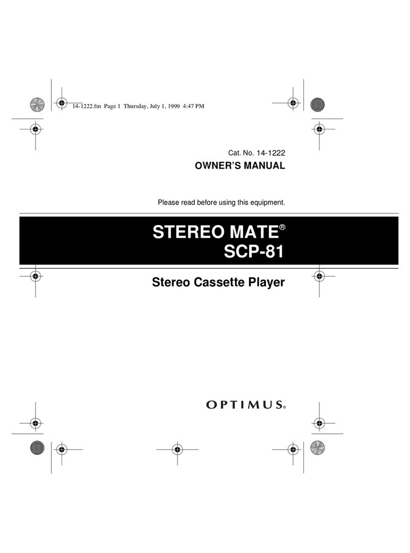 Optimus STEREO MATE SCP-81 owner's manual
