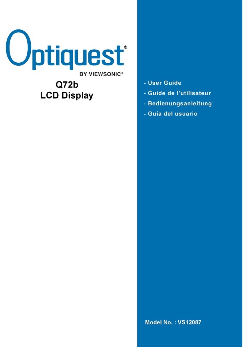 Optiquest VS12087 Quick start guide