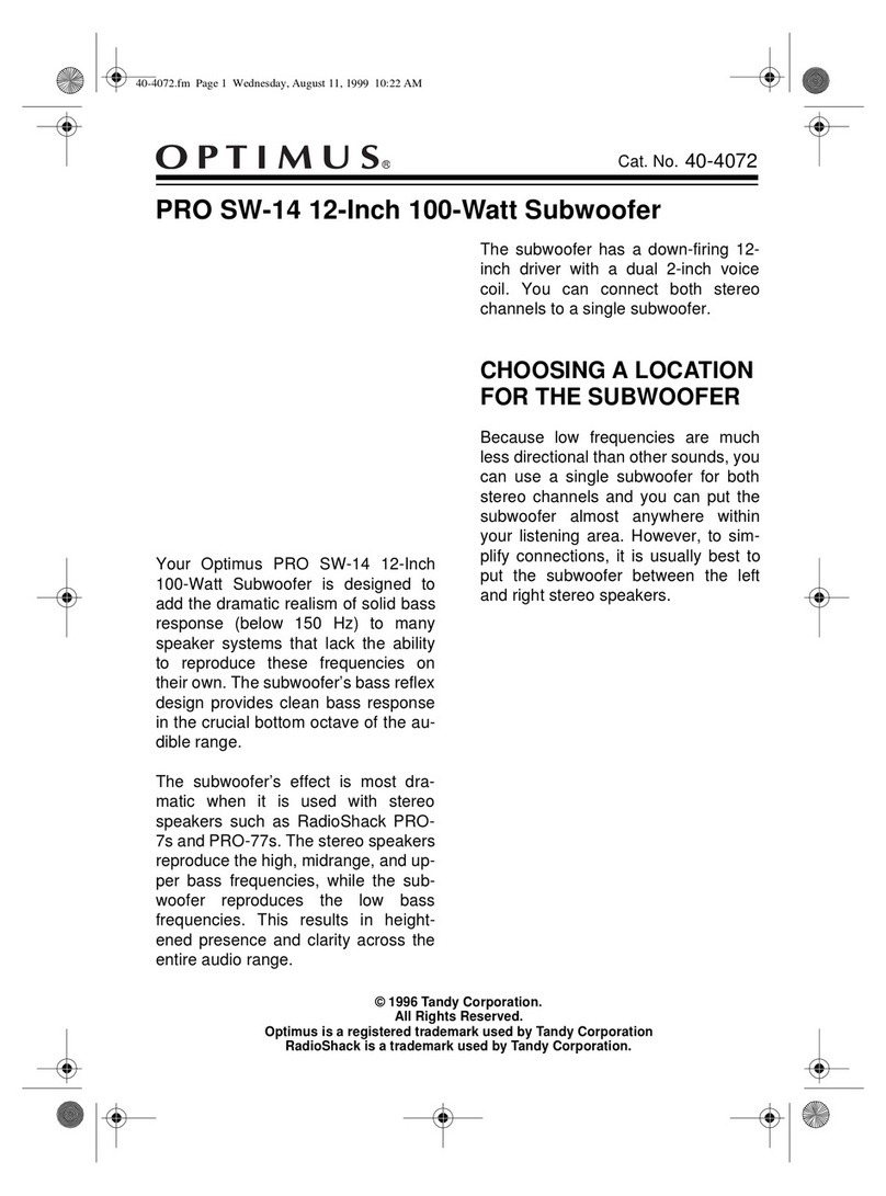 Optimus PRO SW-14 user manual