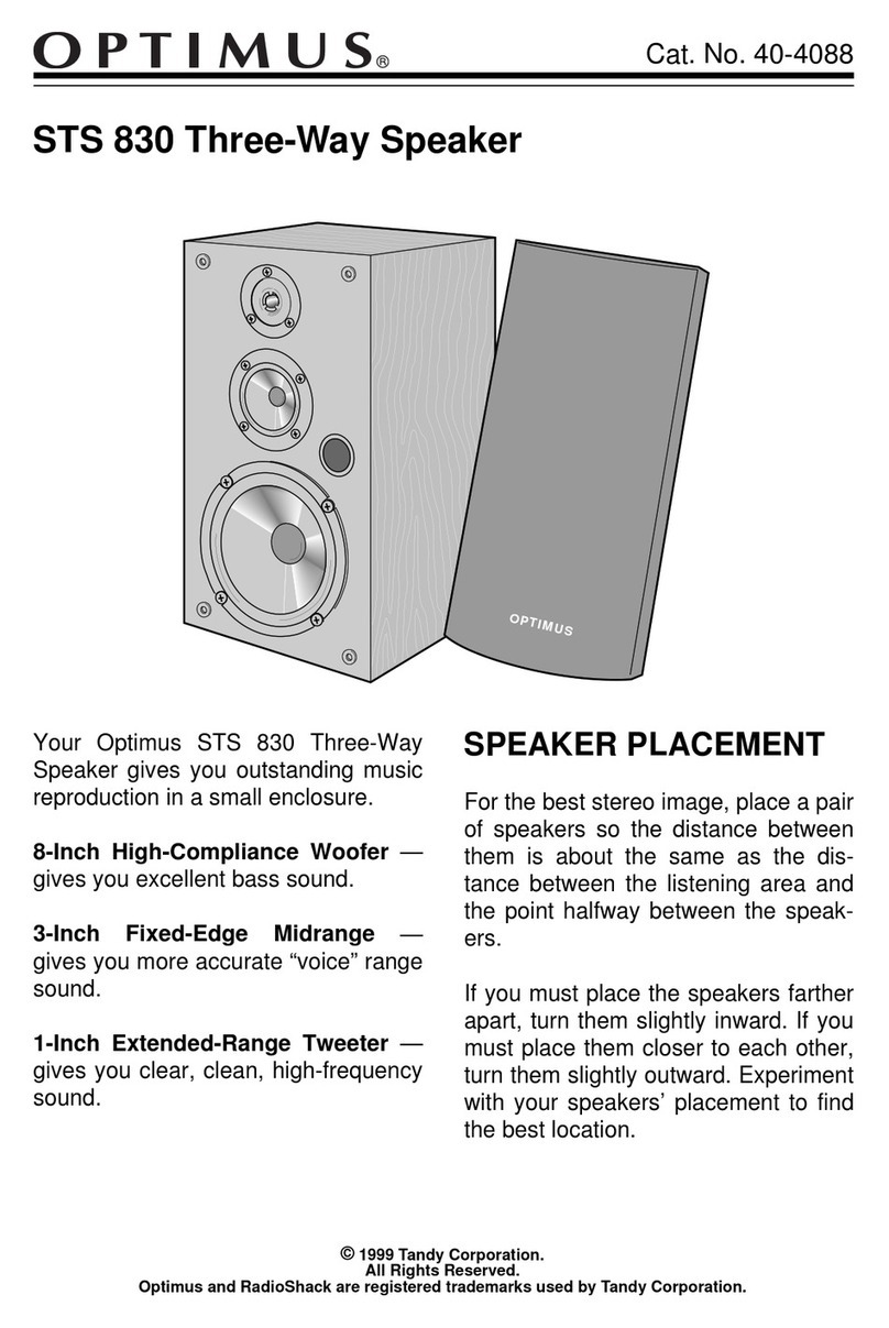 Optimus STS 830 user manual