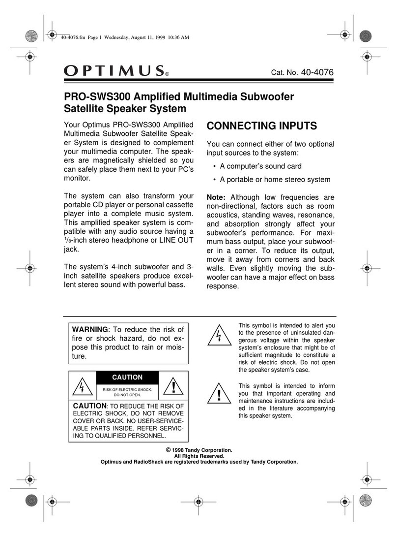 Optimus OPTIMUS PRO-SWS300 user manual