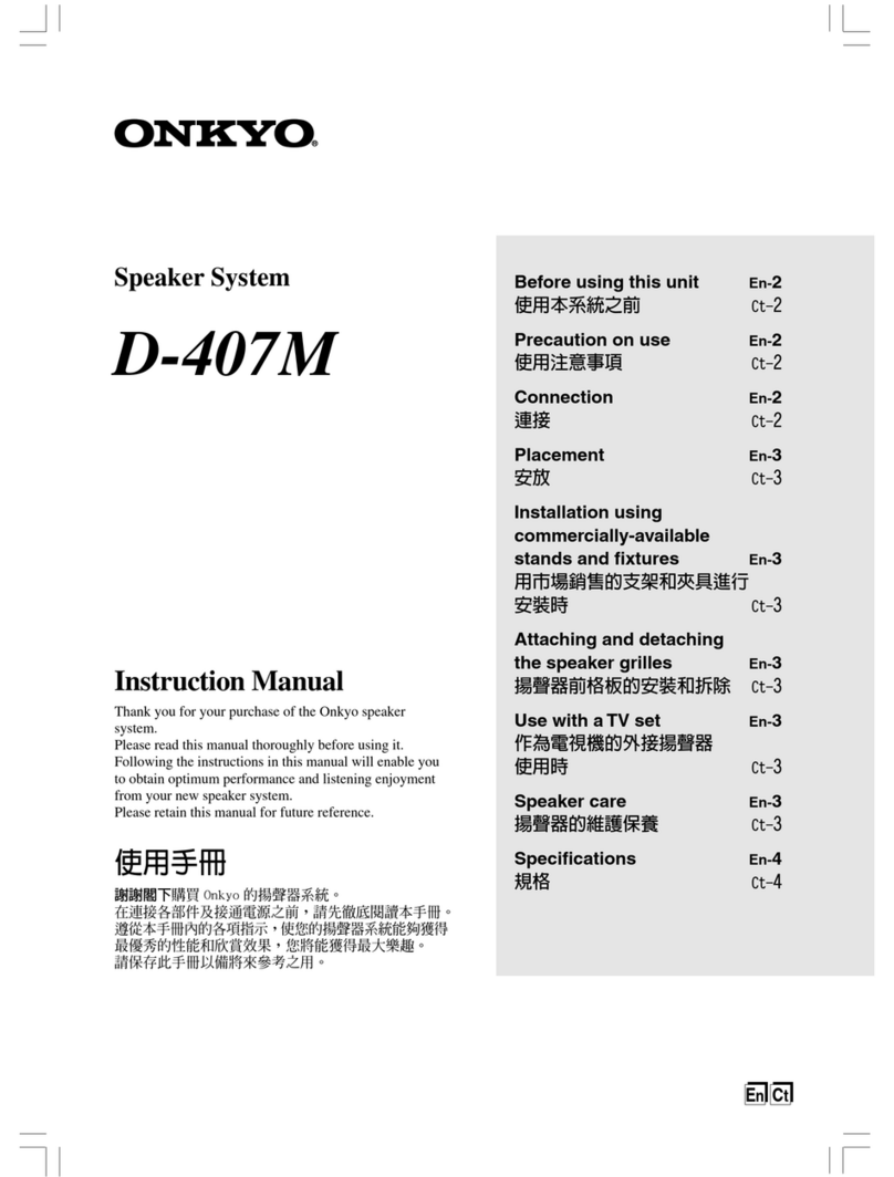 Onkyo D-407M User manual Onkyo D-407M User manual