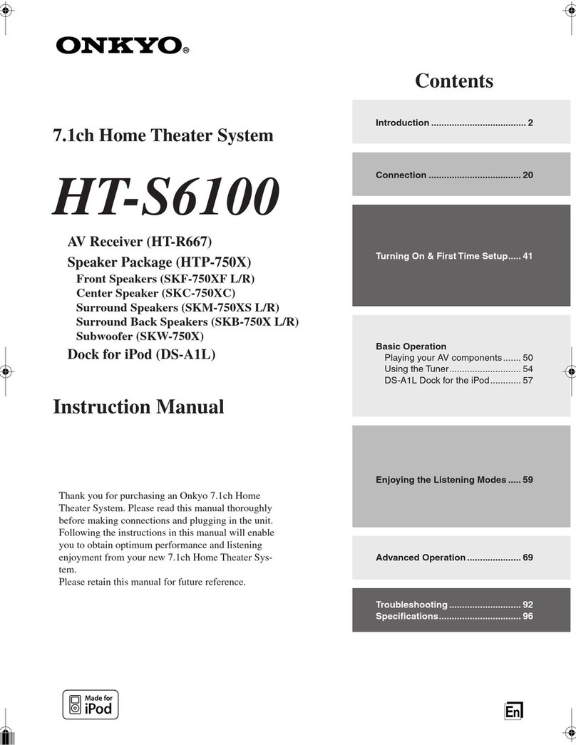 Onkyo HT-R667 User manual Onkyo HT-R667 User manual