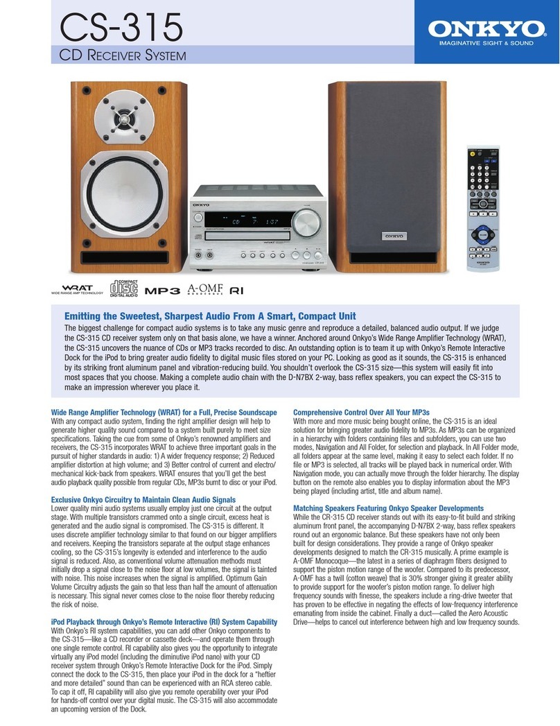 Onkyo CS-315 User manual