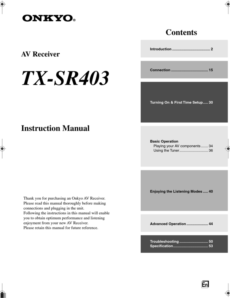 Onkyo TX-SR403 instruction manual
