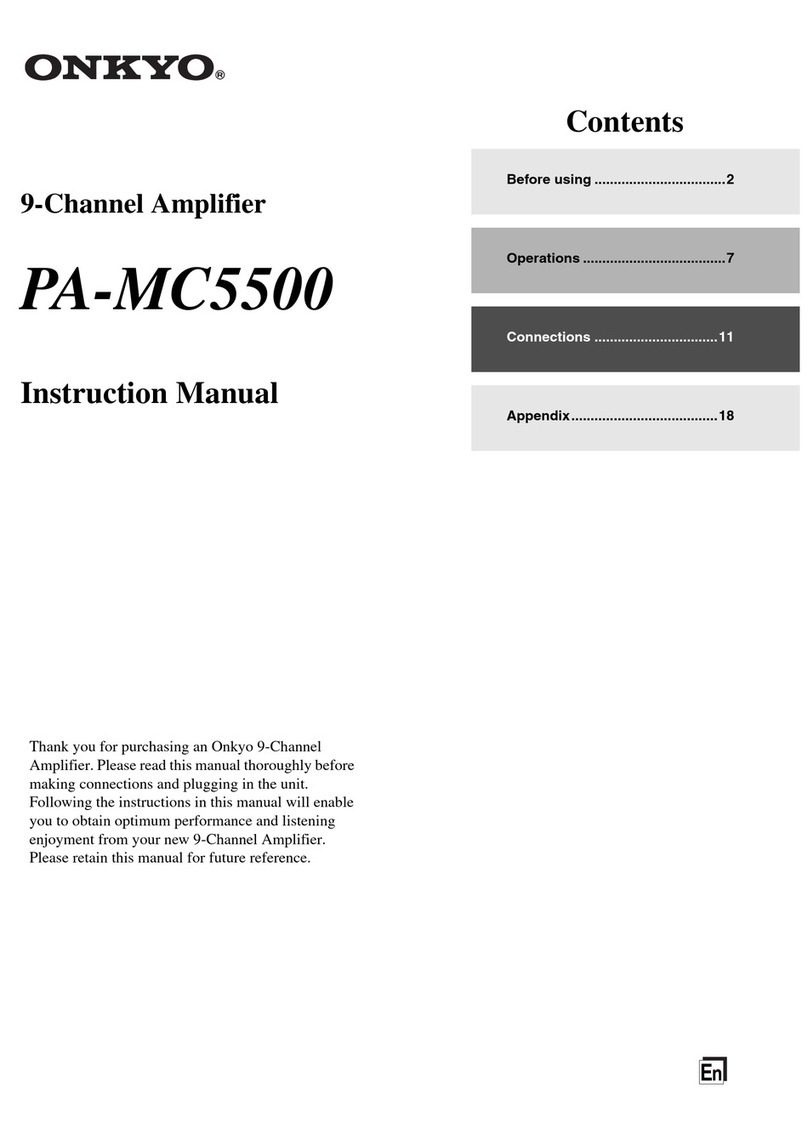 Onkyo PA-MC5500 User manual Onkyo PA-MC5500 User manual