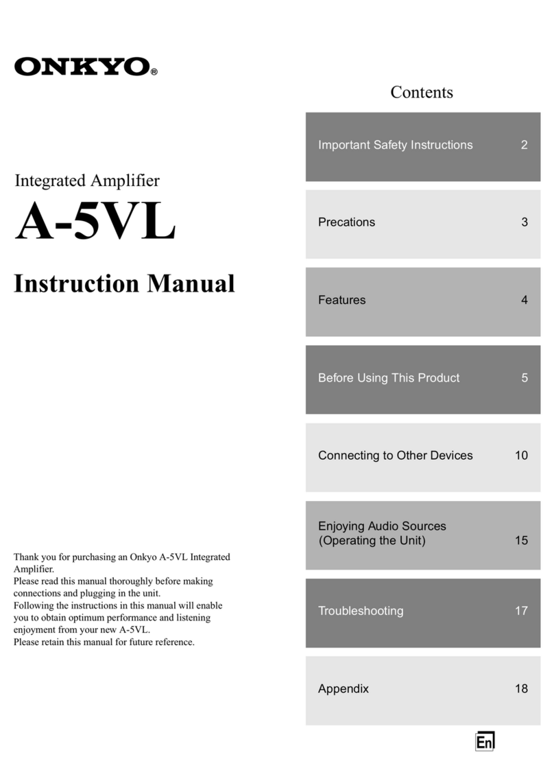 Onkyo A-5VL - Integrated Stereo Amplifier User manual