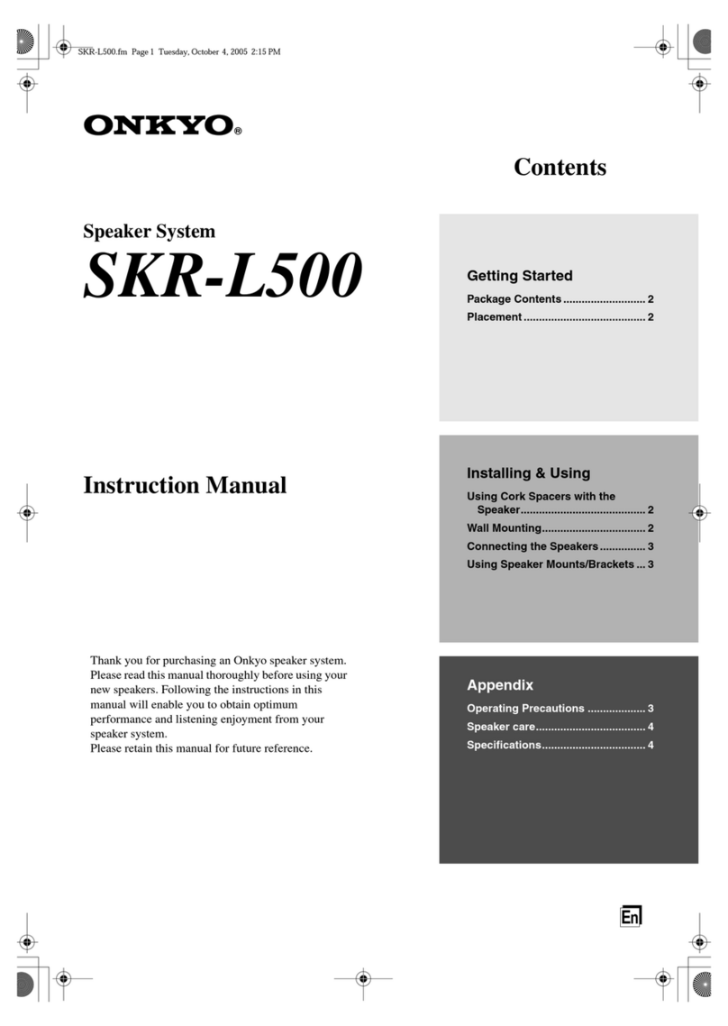 Onkyo SKR-L500 User manual