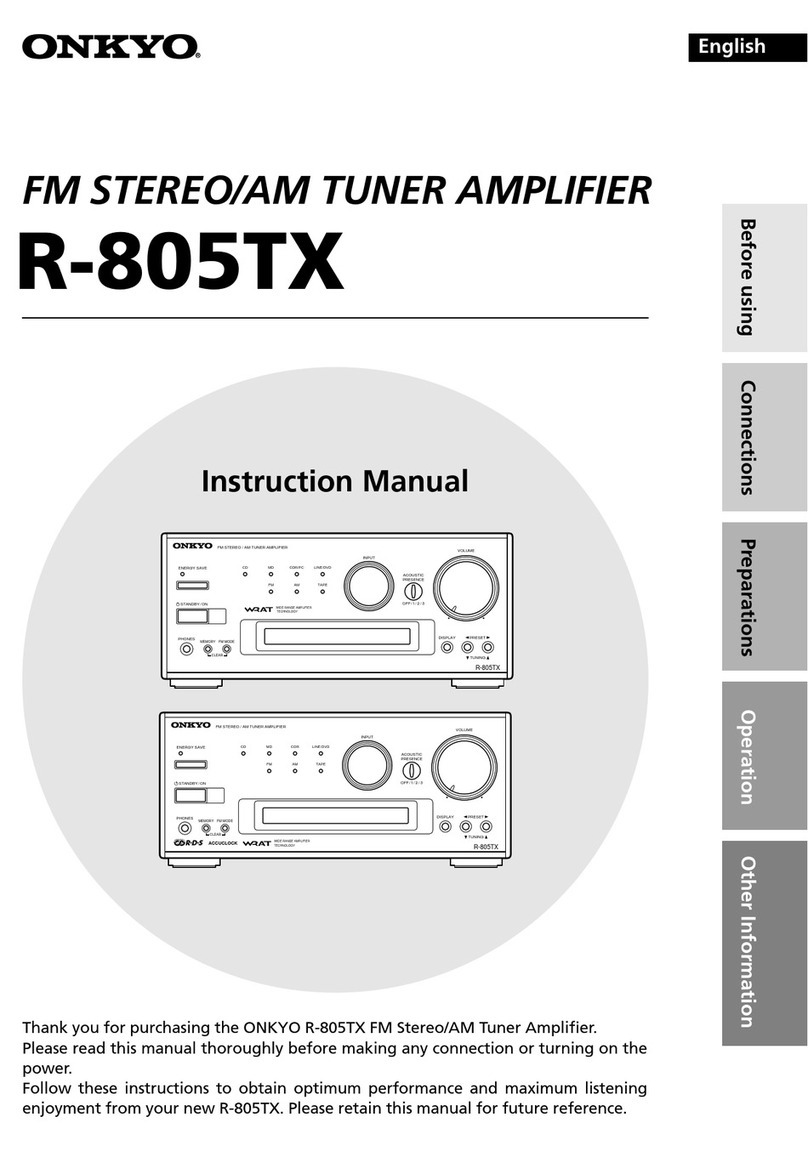 Onkyo R-805TX User manual Onkyo R-805TX User manual