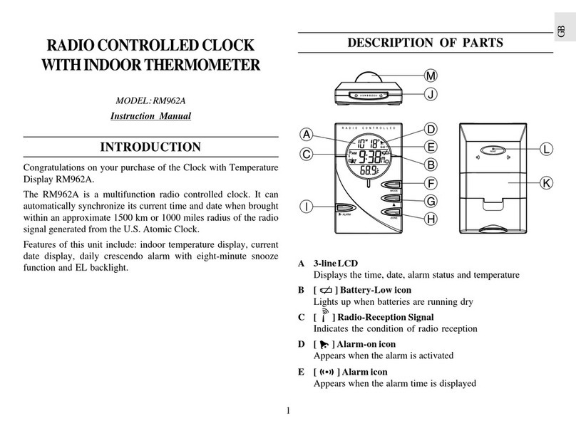 Oregon Scientific RM962A User manual
