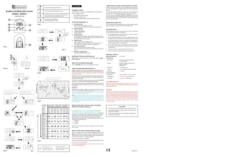Oregon Scientific RM982A User manual Oregon Scientific RM982A User manual