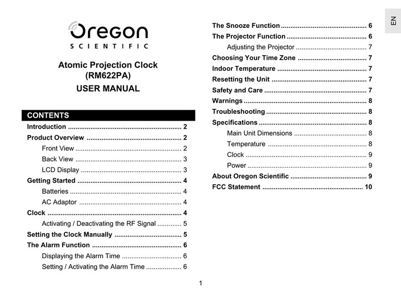 Oregon Scientific RM622PA user manual