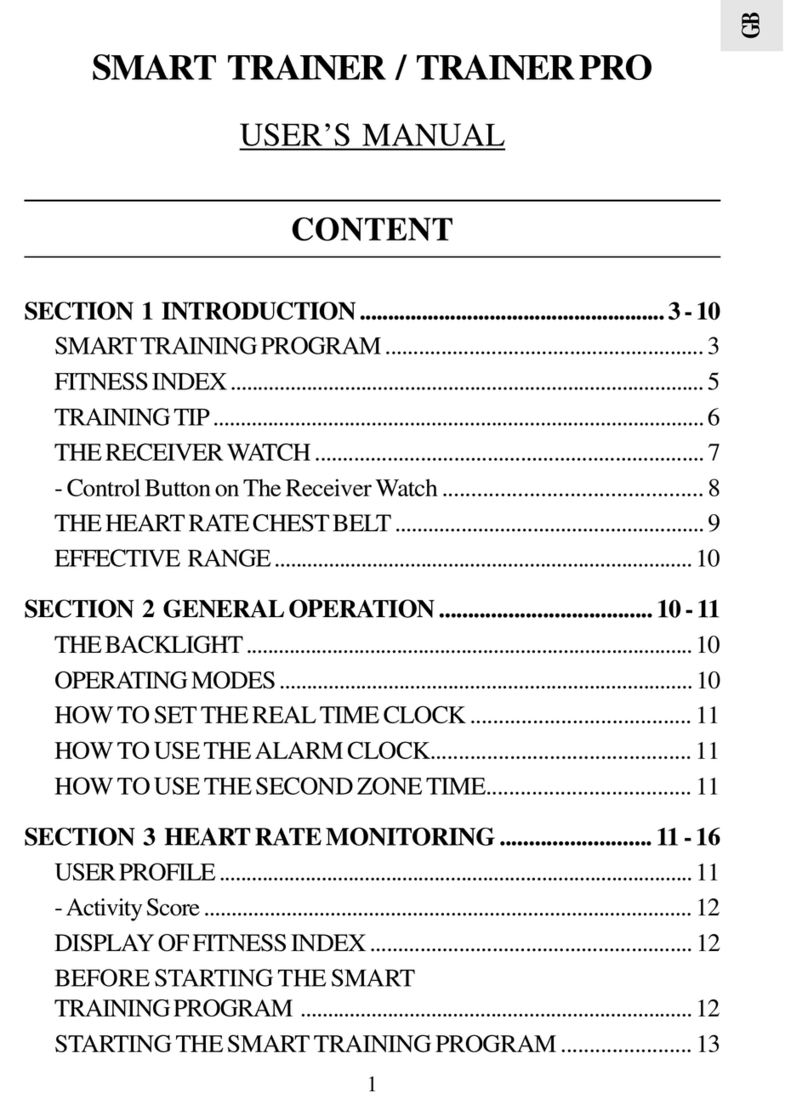 Oregon Scientific Smart Trainer/Trainer Pro HR308 User manual