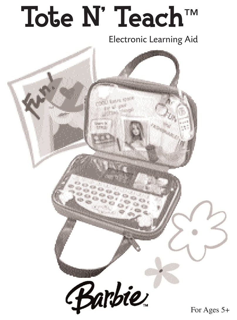 Oregon Scientific Electronic Learning Aid Tote N' Teach User manual Oregon Scientific Electronic Learning Aid Tote N' Teach User manual