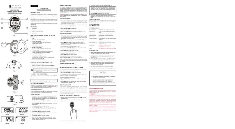 Oregon Scientific PM138 instruction manual