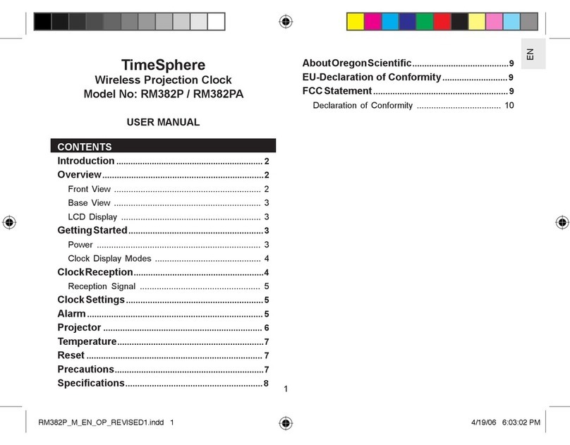 Oregon Scientific TimeSphere RM382P user manual