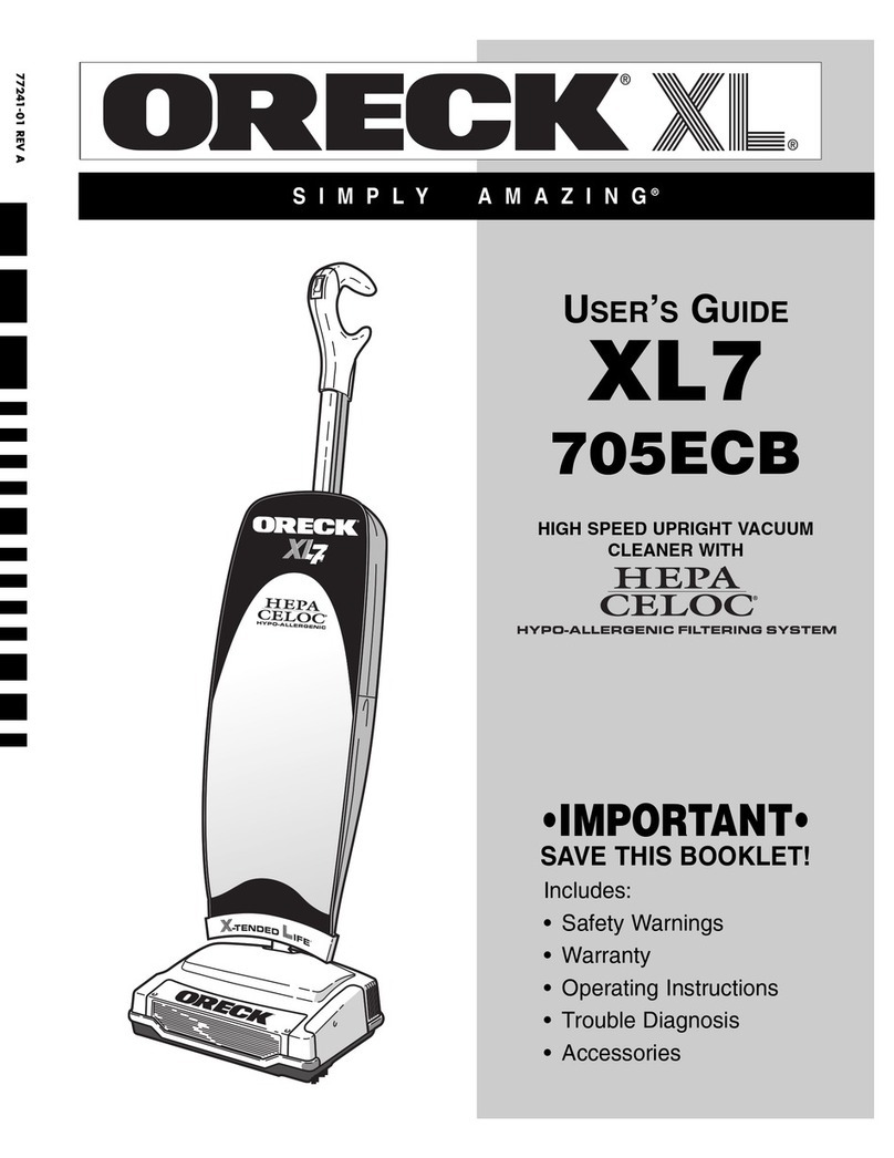 Oreck XL7705ECB User manual Oreck XL7705ECB User manual