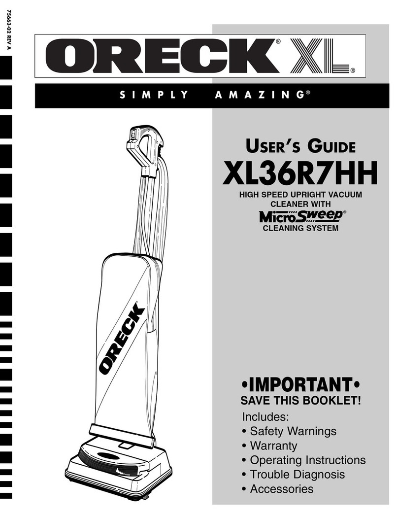Oreck XL36R7HH User manual