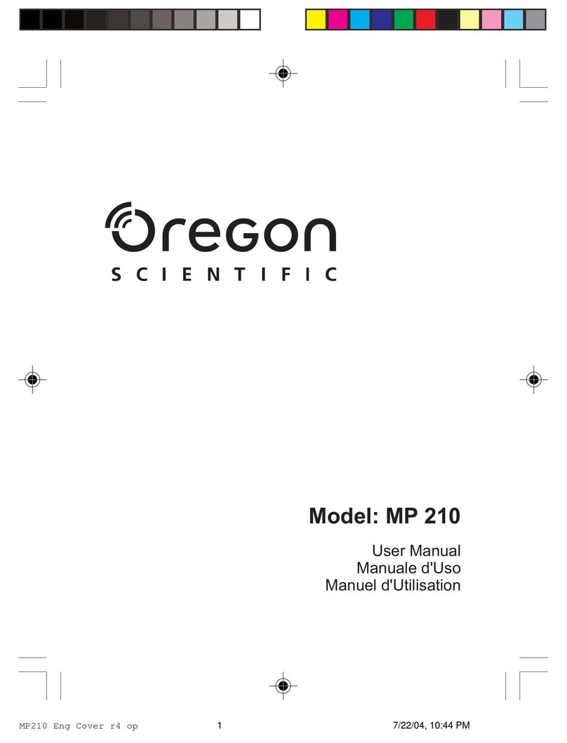 Oregon Scientific MP 210 User manual