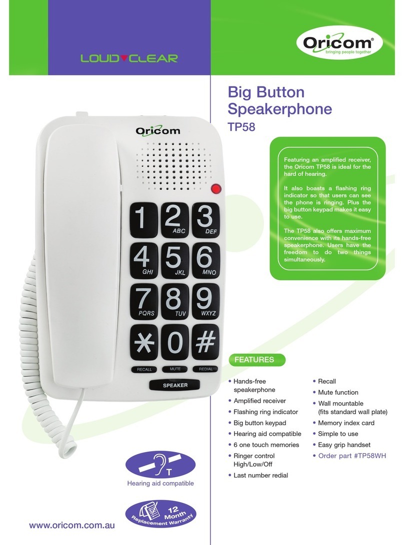Oricom TP58 brochure