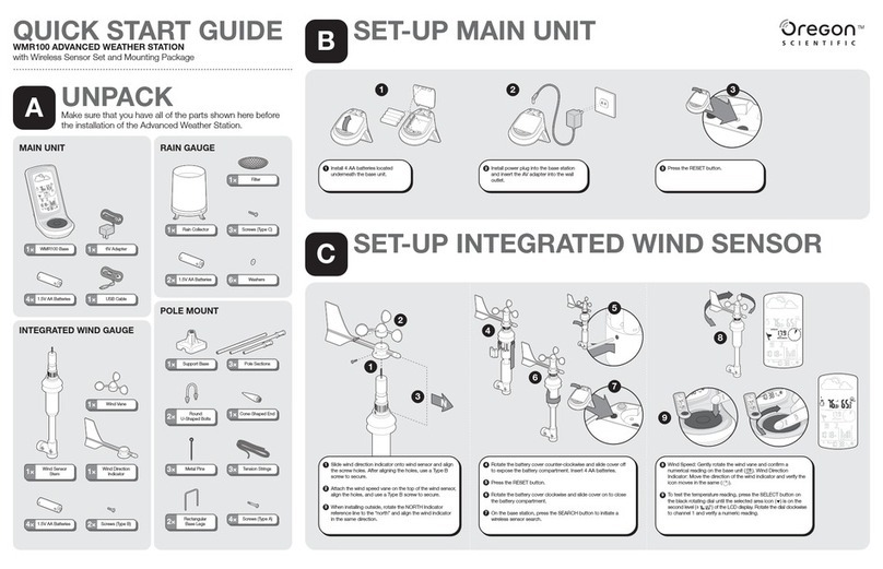 Oregon Scientific WMR100 quick start guide
