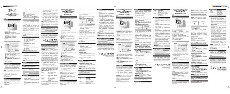 Oregon Scientific Slim Projection Clock RA368P user manual