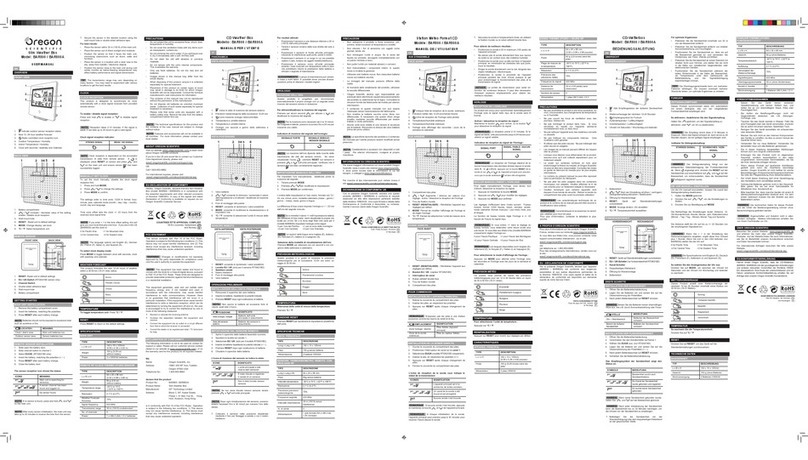 Oregon Scientific BAR800 user manual