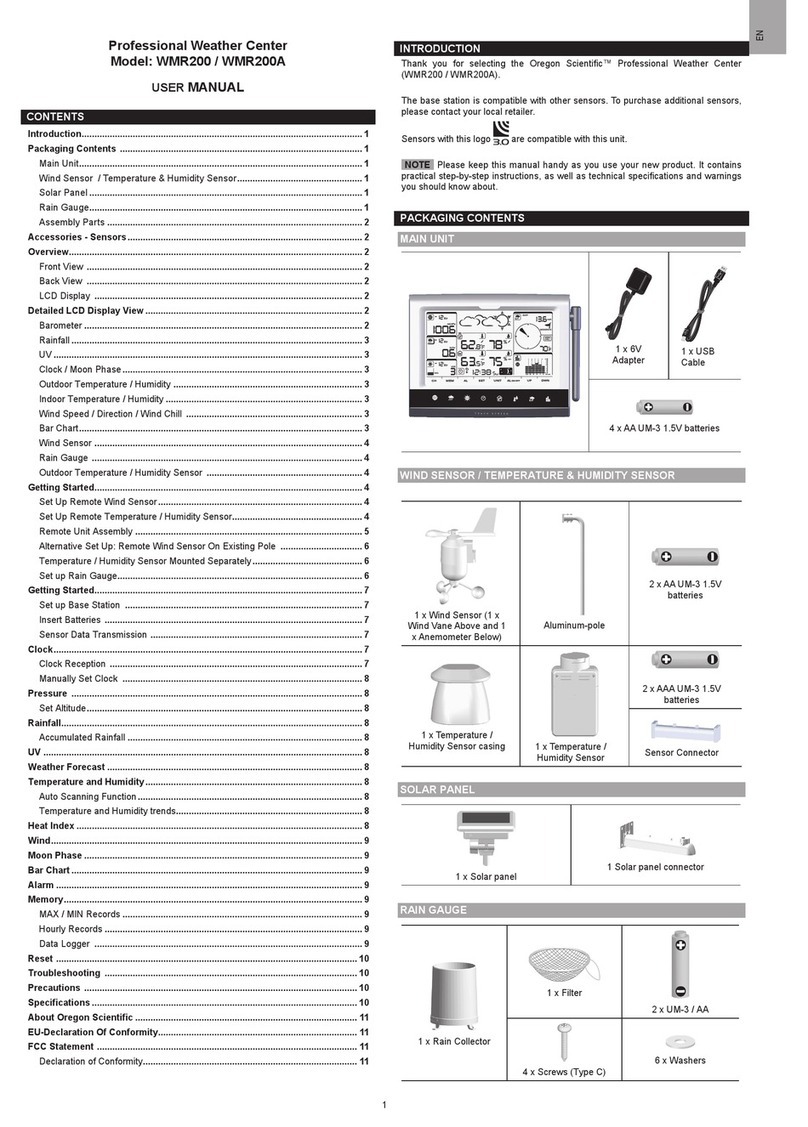 Oregon Scientific WMR200A user manual