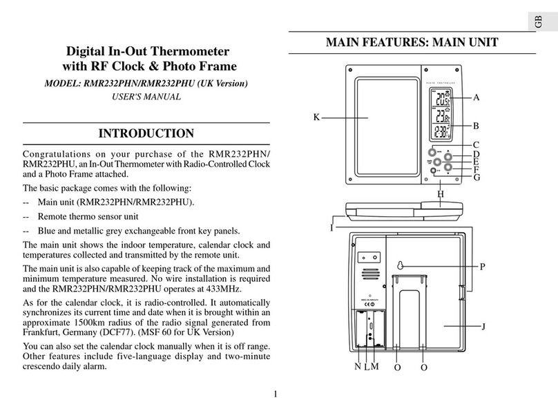 Oregon Scientific RMR232PHU user manual