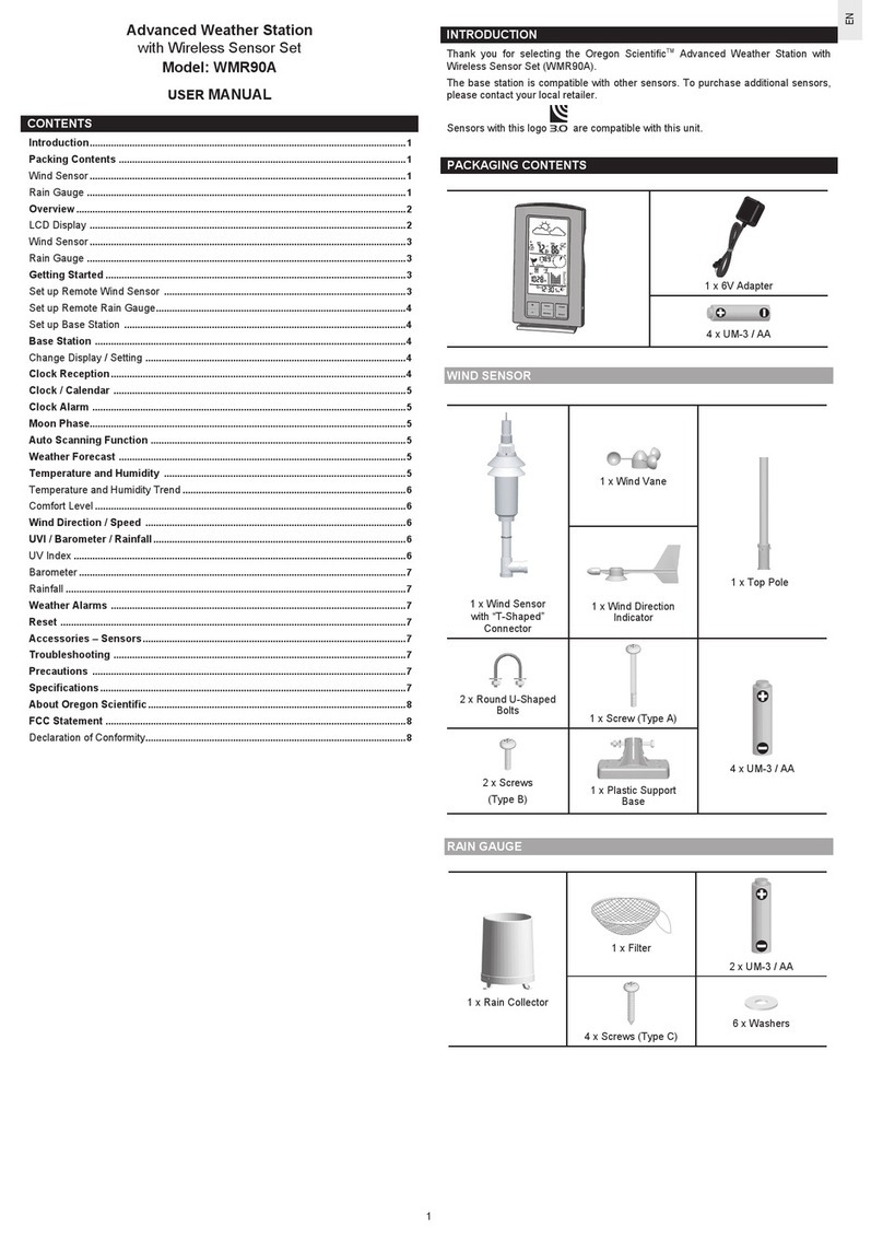 Oregon Scientific WMR90A user manual