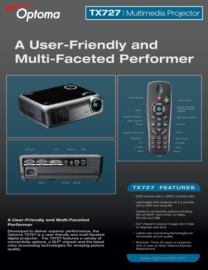 Optoma TX727 Specifications