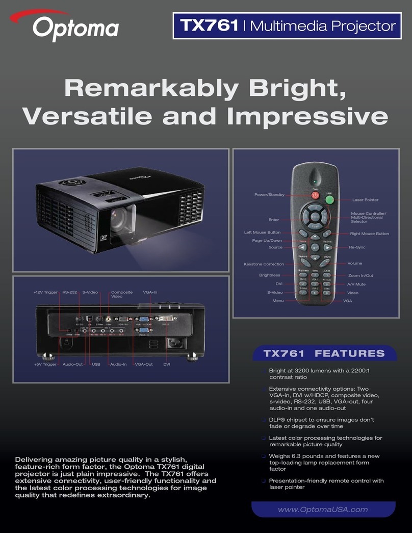 Optoma TX761 Specifications