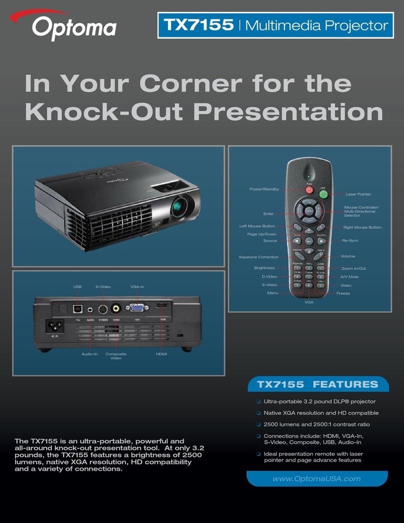 Optoma TX7155 Specifications
