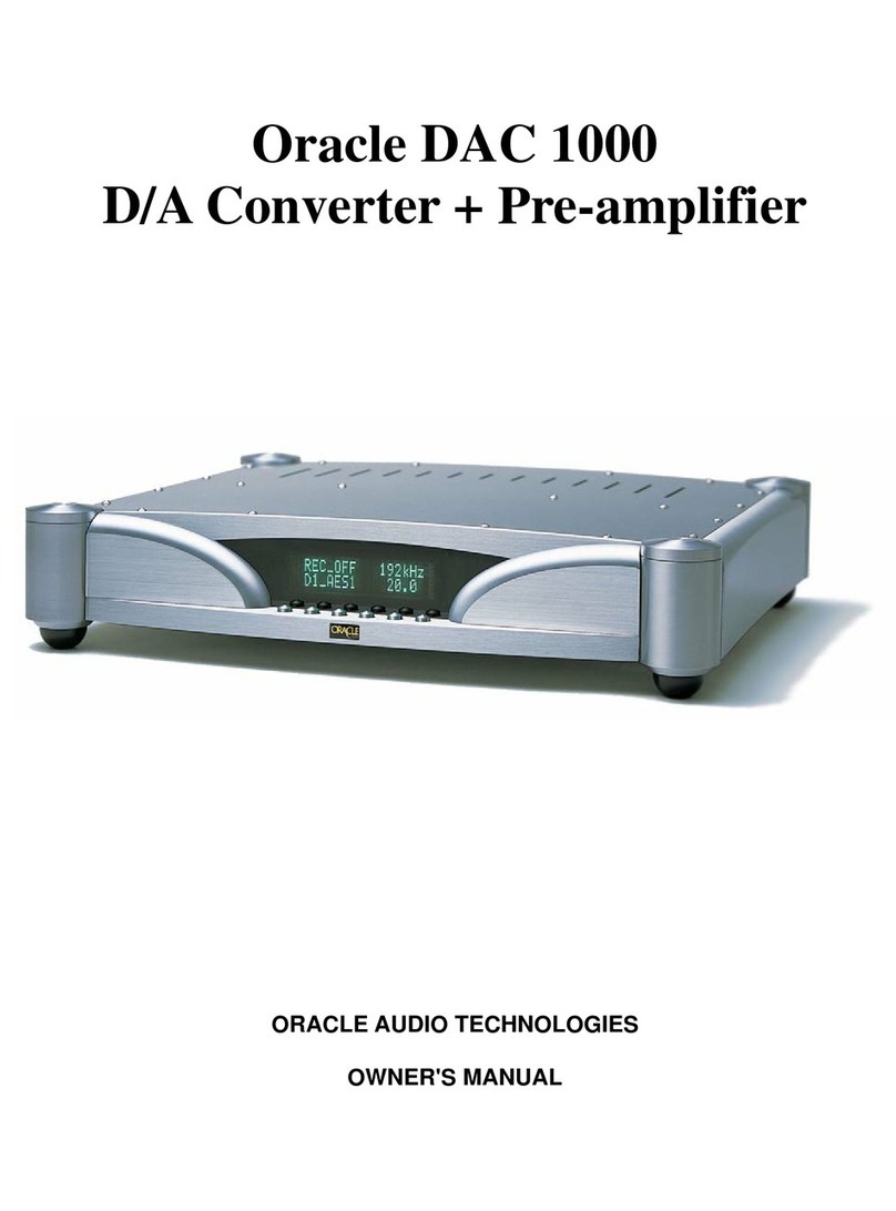 Oracle DAC 1000 owner's manual