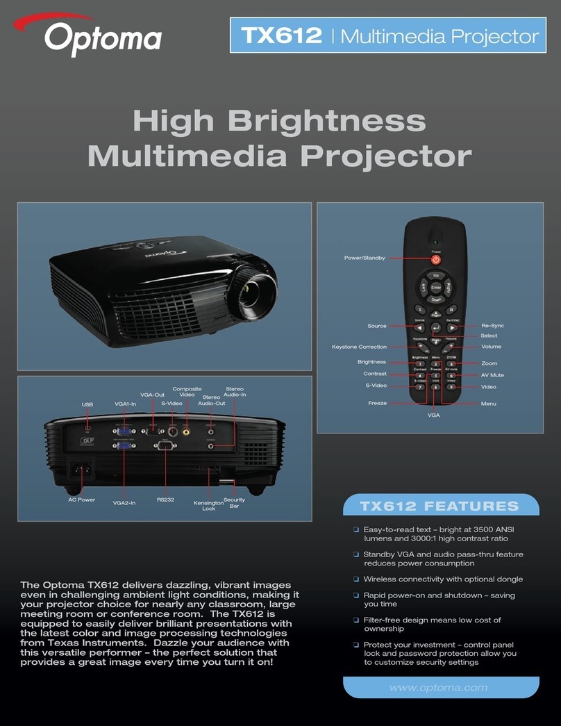Optoma Optoma TX612 User manual