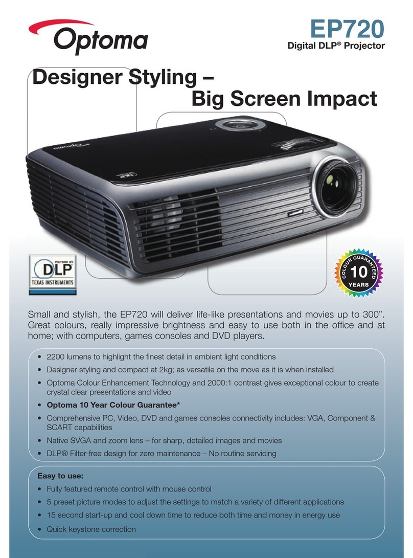 Optoma EP720 Family User manual Optoma EP720 Family User manual