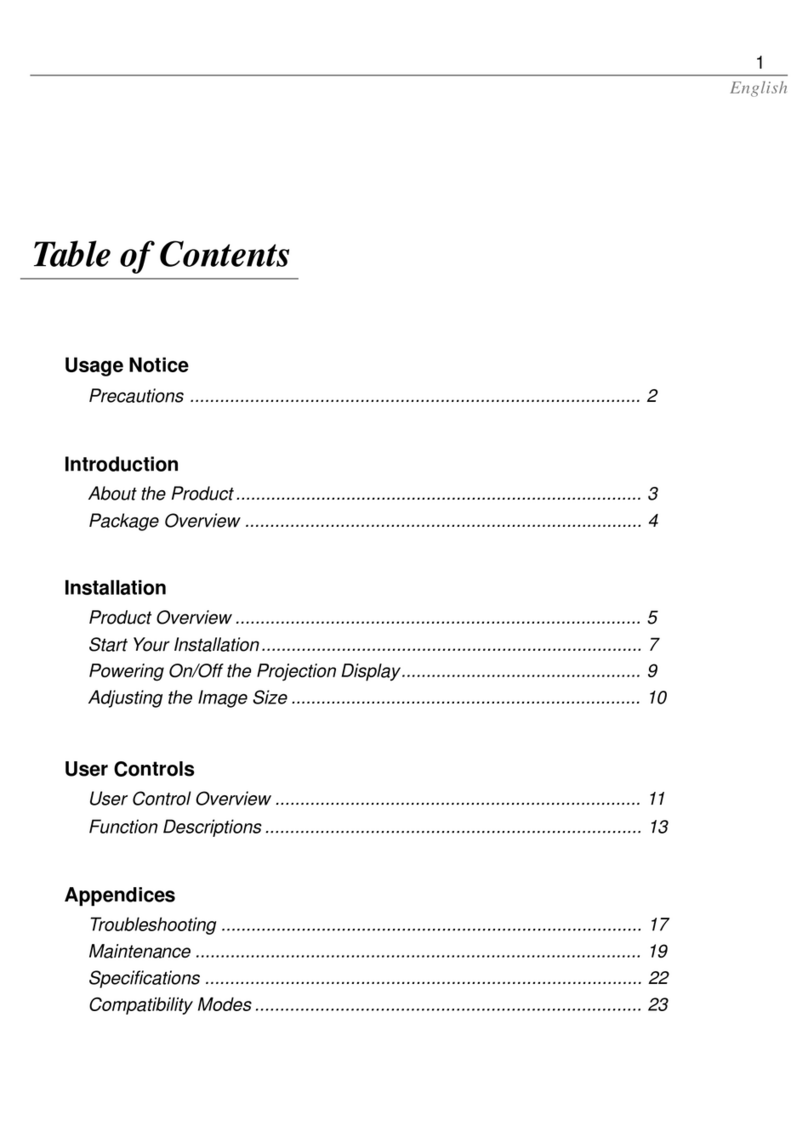 Optoma Optoma EP585 User manual