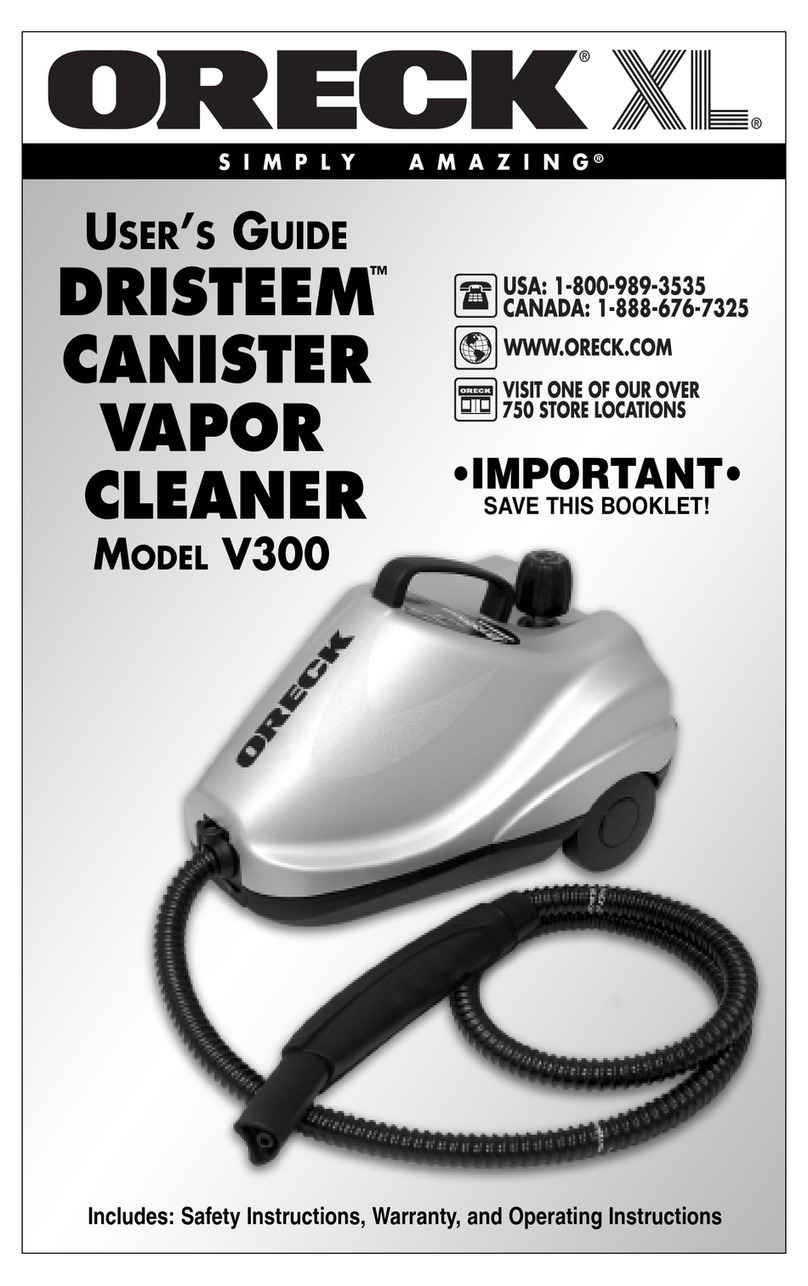 Oreck USER'S GUIDE User manual
