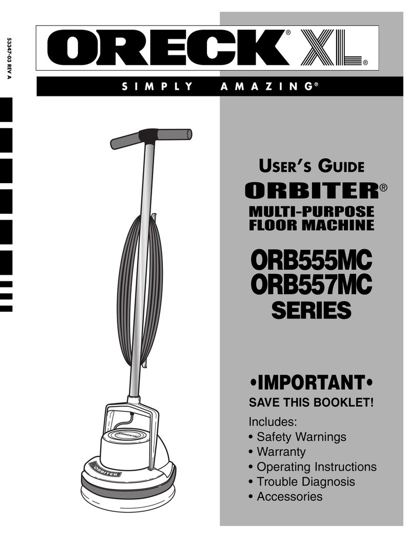 Oreck Orbiter Multi-Purpose Floor Machine ORB555MC... User manual