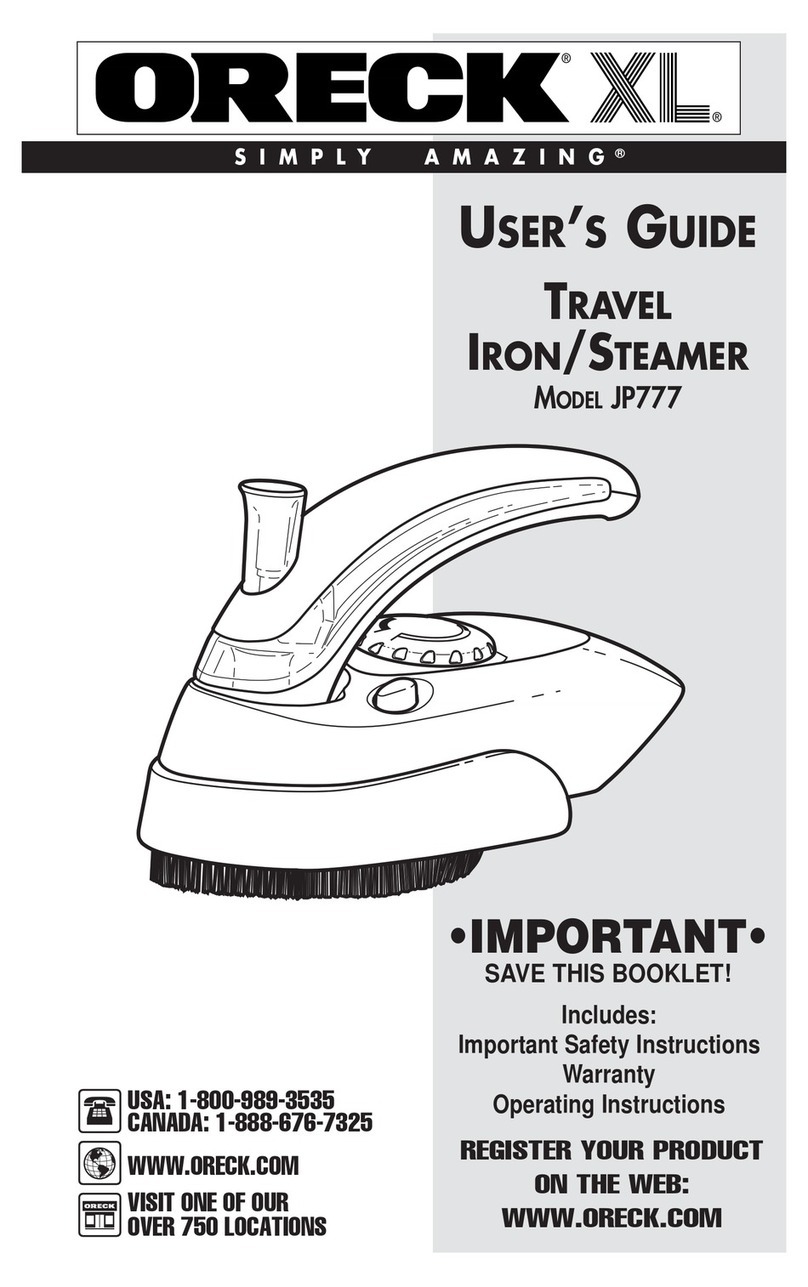 Oreck JP777 user guide