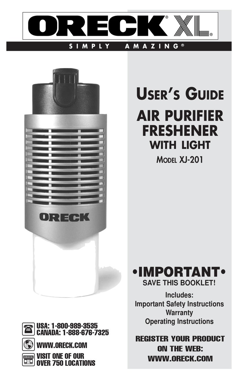 Oreck XJ-201 user guide