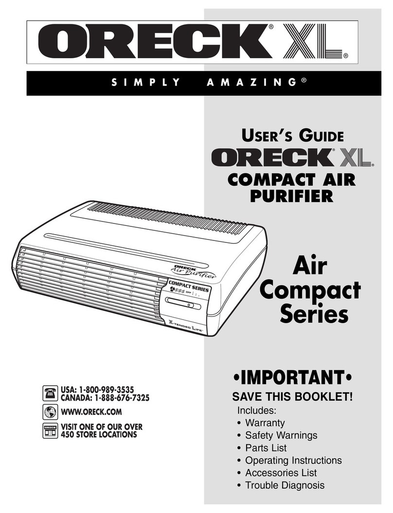 Oreck COMPACT AIR PURIFIER User manual