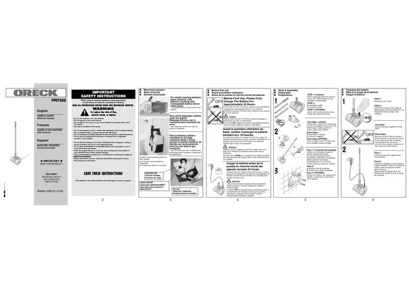 Oreck PA-0513-DU User manual