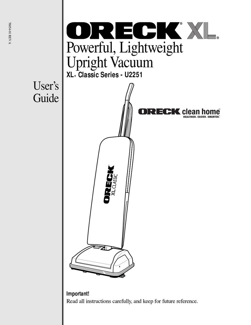 Oreck U2251 User manual
