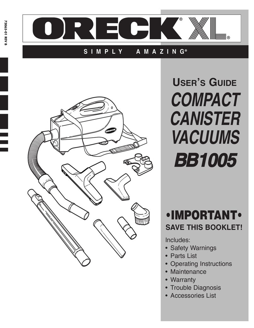 Oreck BB1005 User manual