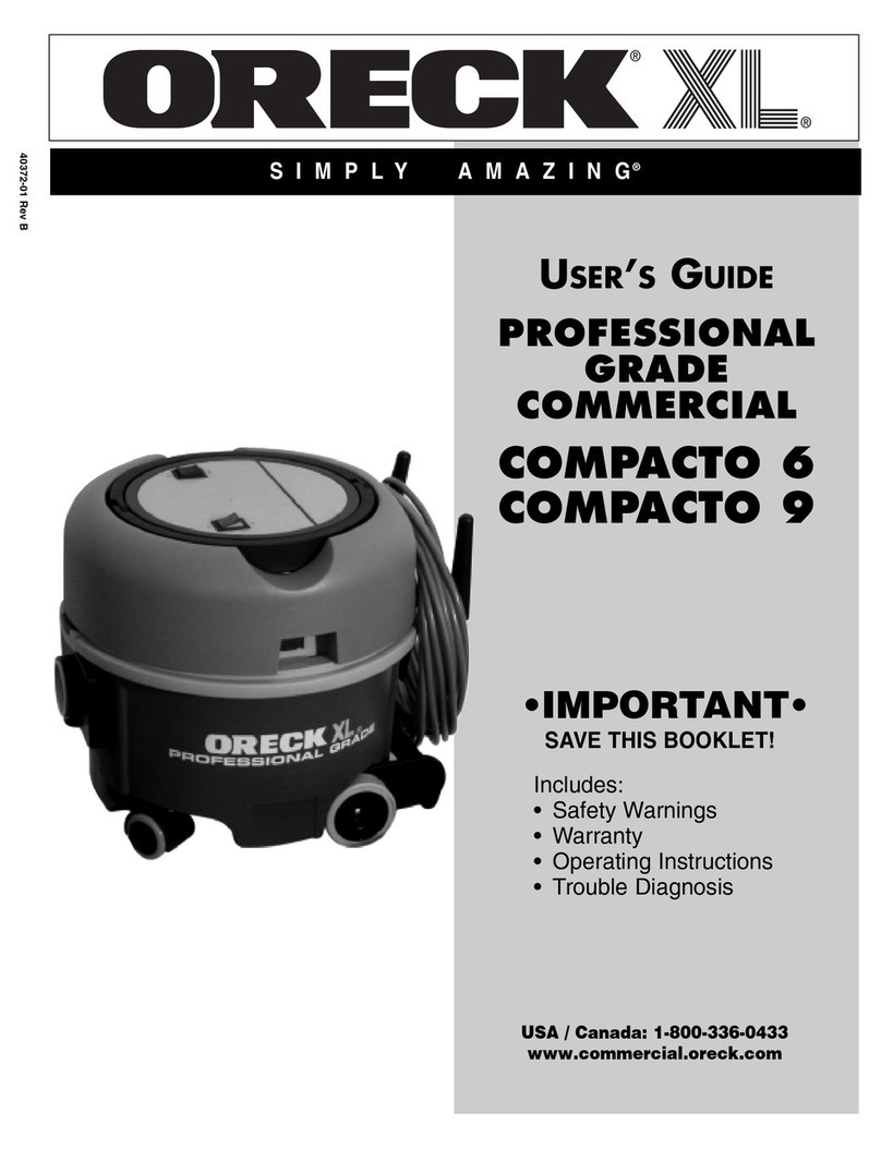 Oreck XL COMPACTO 6 User manual